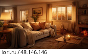 cozy light kelvin temperature ai generated. Стоковое AI-изображение, AI-художник Vectorwin / Фотобанк Лори