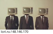 A Surreal Concept That Explores the Profound Impact of Technology on Human Identity Expressed Through TV Head Figures. Стоковое фото, фотограф Anastasy Yarmolovich / Фотобанк Лори
