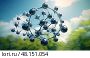 molecule carbon atom ai generated. Стоковое AI-изображение, AI-художник Vectorwin / Фотобанк Лори