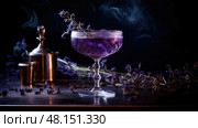 mixology cocktail dark ai generated. Стоковое AI-изображение, AI-художник Vectorwin / Фотобанк Лори