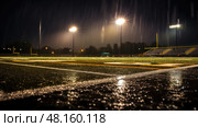 halftime high school football lights ai generated. Стоковое AI-изображение, AI-художник Vectorwin / Фотобанк Лори