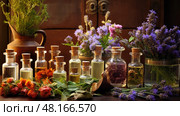 tea aromatherapy essential oil ai generated. Стоковое AI-изображение, AI-художник Vectorwin / Фотобанк Лори