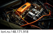 terminal car battery ai generated. Стоковое AI-изображение, AI-художник Vectorwin / Фотобанк Лори
