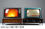 crt old vs new technology ai generated. Стоковое AI-изображение, AI-художник Vectorwin / Фотобанк Лори
