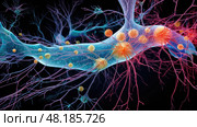 endorphins brain chemistry ai generated. Стоковое AI-изображение, AI-художник Vectorwin / Фотобанк Лори