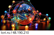 bond atom molecule ai generated. Стоковое AI-изображение, AI-художник Vectorwin / Фотобанк Лори