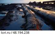 coastline crude oil pipeline ai generated. Стоковое AI-изображение, AI-художник Vectorwin / Фотобанк Лори