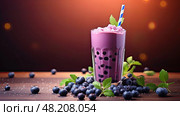 vibrant sweet blueberry blue ai generated. Стоковое AI-изображение, AI-художник Vectorwin / Фотобанк Лори