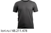 design dark grey t shirt ai generated. Стоковое AI-изображение, AI-художник Vectorwin / Фотобанк Лори