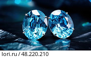topaz blue gems ai generated. Стоковое AI-изображение, AI-художник Vectorwin / Фотобанк Лори