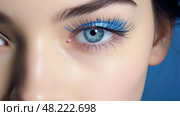 subtle blue eyeliner ai generated. Стоковое AI-изображение, AI-художник Vectorwin / Фотобанк Лори