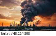 pipeles oil and gas in texas ai generated. Стоковое AI-изображение, AI-художник Vectorwin / Фотобанк Лори