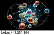 covalent oxygen atom ai generated. Стоковое AI-изображение, AI-художник Vectorwin / Фотобанк Лори