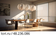stylish 3d interior renderings ai generated. Стоковое AI-изображение, AI-художник Vectorwin / Фотобанк Лори