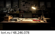 covert top secret desk ai generated. Стоковое AI-изображение, AI-художник Vectorwin / Фотобанк Лори