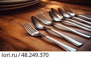 knife cutlery kitchen utensil ai generated. Стоковое AI-изображение, AI-художник Vectorwin / Фотобанк Лори