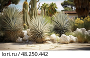 cacti yucca plant ai generated. Стоковое AI-изображение, AI-художник Vectorwin / Фотобанк Лори