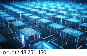 blocks blockchain data ai generated. Стоковое AI-изображение, AI-художник Vectorwin / Фотобанк Лори