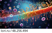 antibiotics bacterial cell wall ai generated. Стоковое AI-изображение, AI-художник Vectorwin / Фотобанк Лори