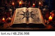 incantations witch spell book ai generated. Стоковое AI-изображение, AI-художник Vectorwin / Фотобанк Лори