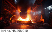 ingots metal furnace ai generated. Стоковое AI-изображение, AI-художник Vectorwin / Фотобанк Лори