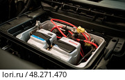 car lead acid batteries ai generated. Стоковое AI-изображение, AI-художник Vectorwin / Фотобанк Лори