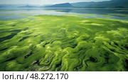 lake algae bloom ai generated. Стоковое AI-изображение, AI-художник Vectorwin / Фотобанк Лори