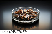 butts smoke grey background ai generated. Стоковое AI-изображение, AI-художник Vectorwin / Фотобанк Лори