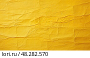 crinkled background texture yellow ai generated. Стоковое AI-изображение, AI-художник Vectorwin / Фотобанк Лори