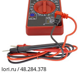 Цифровой мультиметр на белом фоне. Digital  multimeter on a white background. Стоковое фото, фотограф Татьяна Д / Фотобанк Лори
