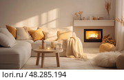 comfortable blurred interior design bright ai generated. Стоковое AI-изображение, AI-художник Vectorwin / Фотобанк Лори
