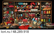 accessories sewing equipment ai generated. Стоковое AI-изображение, AI-художник Vectorwin / Фотобанк Лори