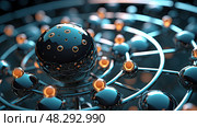 fundamental carbon atom ai generated. Стоковое AI-изображение, AI-художник Vectorwin / Фотобанк Лори