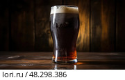 head dark beer pint. Стоковое AI-изображение, AI-художник Vectorwin / Фотобанк Лори