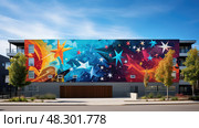 urban grafitti stars. Стоковое AI-изображение, AI-художник Vectorwin / Фотобанк Лори