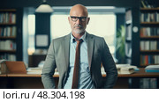 man office looking at camera. Стоковое AI-изображение, AI-художник Vectorwin / Фотобанк Лори