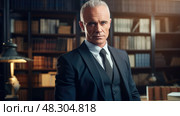 serious office looking at camera. Стоковое AI-изображение, AI-художник Vectorwin / Фотобанк Лори