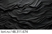 monochrome crinkled black paper ai generated. Стоковое AI-изображение, AI-художник Vectorwin / Фотобанк Лори