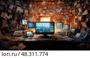 confusion data chaos ai generated. Стоковое AI-изображение, AI-художник Vectorwin / Фотобанк Лори
