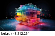aggregation data cube ai generated. Стоковое AI-изображение, AI-художник Vectorwin / Фотобанк Лори