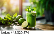detox green drink ai generated. Стоковое AI-изображение, AI-художник Vectorwin / Фотобанк Лори