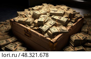 cash box of money ai generated. Стоковое AI-изображение, AI-художник Vectorwin / Фотобанк Лори