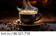 aroma coffee robusta ai generated. Стоковое AI-изображение, AI-художник Vectorwin / Фотобанк Лори