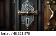 security door locked ai generated. Стоковое AI-изображение, AI-художник Vectorwin / Фотобанк Лори
