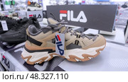Fila new stylish sneakers. Sporting footwear. Редакционное видео, видеограф FotograFF / Фотобанк Лори