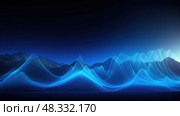 amplitude blue sound wave ai generated. Стоковое AI-изображение, AI-художник Vectorwin / Фотобанк Лори