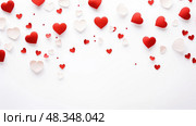 affecti hearts on white background ai generated. Стоковое AI-изображение, AI-художник Vectorwin / Фотобанк Лори