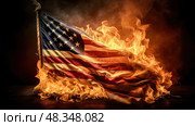 burning constitution on fire ai generated. Стоковое AI-изображение, AI-художник Vectorwin / Фотобанк Лори