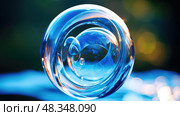 ripples blue soap bubble ai generated. Стоковое AI-изображение, AI-художник Vectorwin / Фотобанк Лори