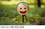 lens magnifying glass funny ai generated. Стоковое AI-изображение, AI-художник Vectorwin / Фотобанк Лори